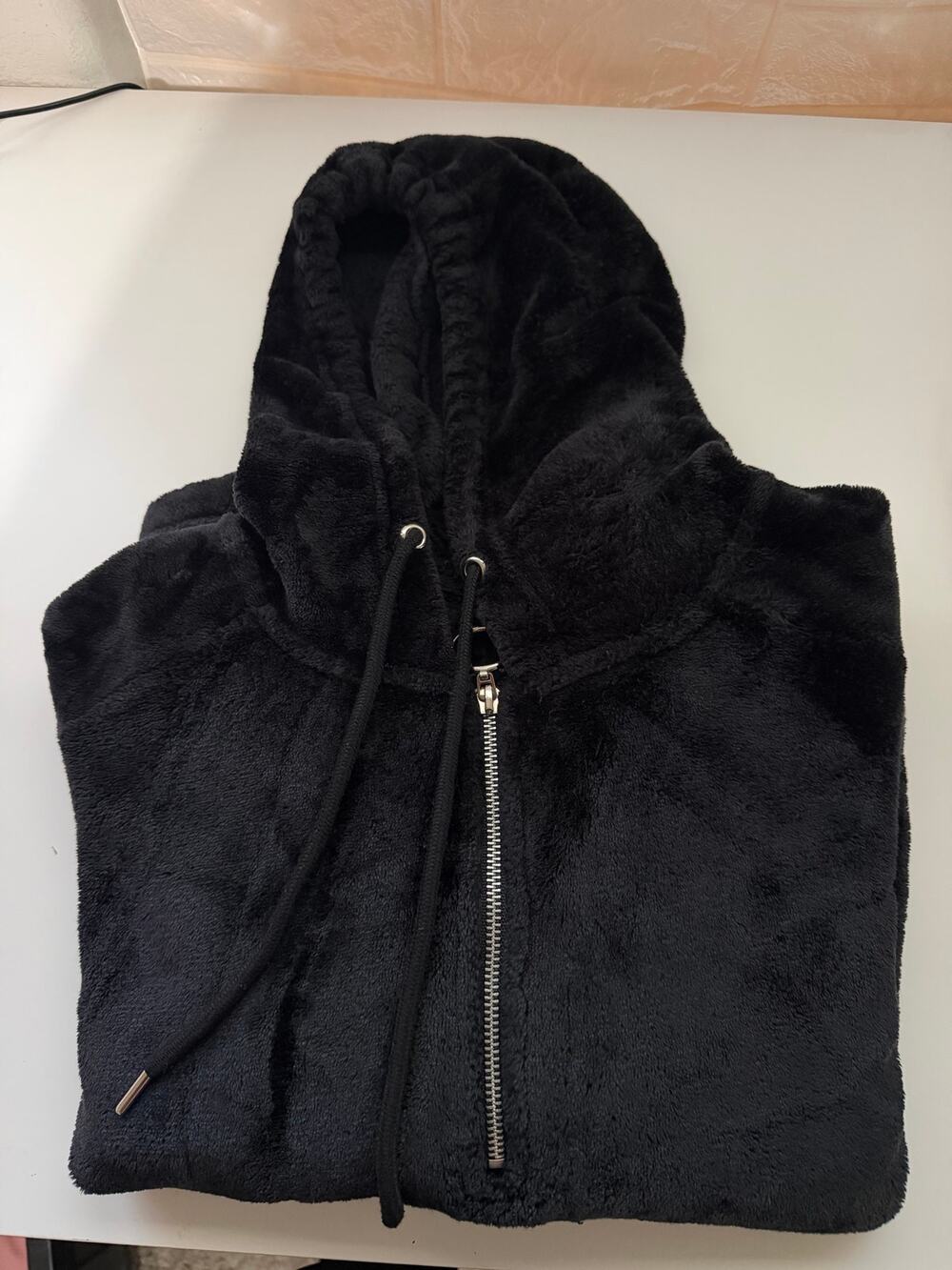 Free Haven Women’s Black Plush Half-Zip Hoodie – XL